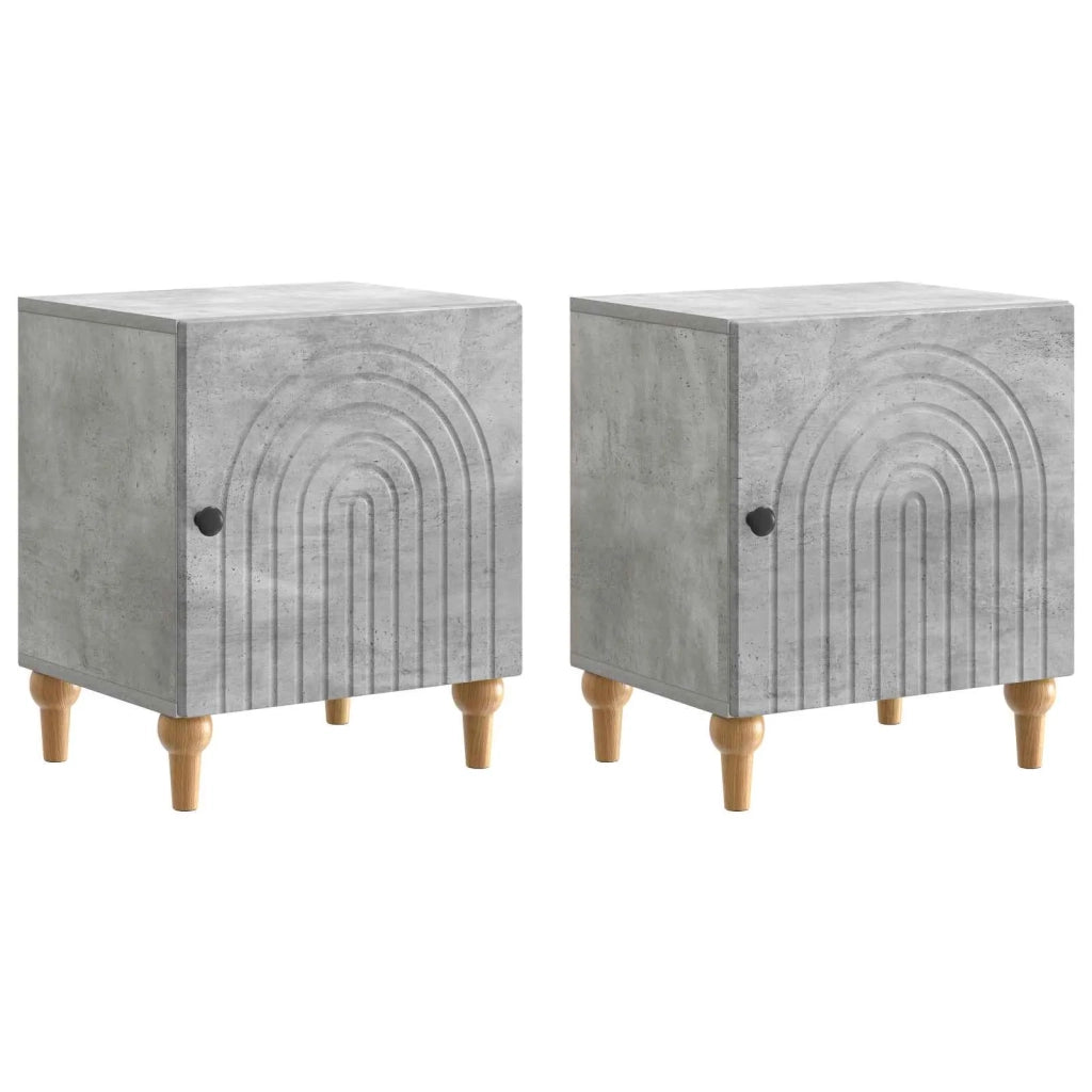 Armadio da Notte 2 pcs Grigio Cemento 43 x 34,5 x 50 cm 894112
