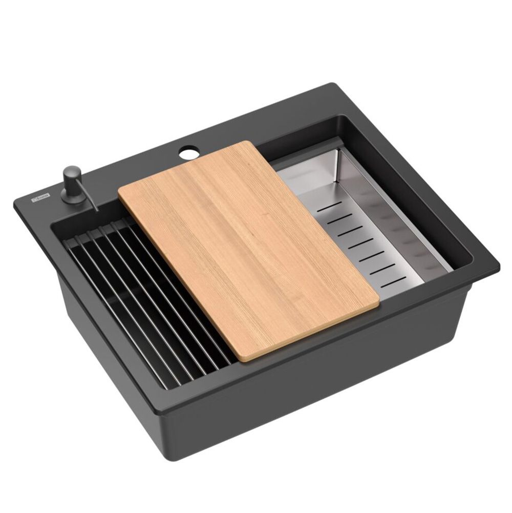 Lavello In Granito Kurt 110 Workstation Black