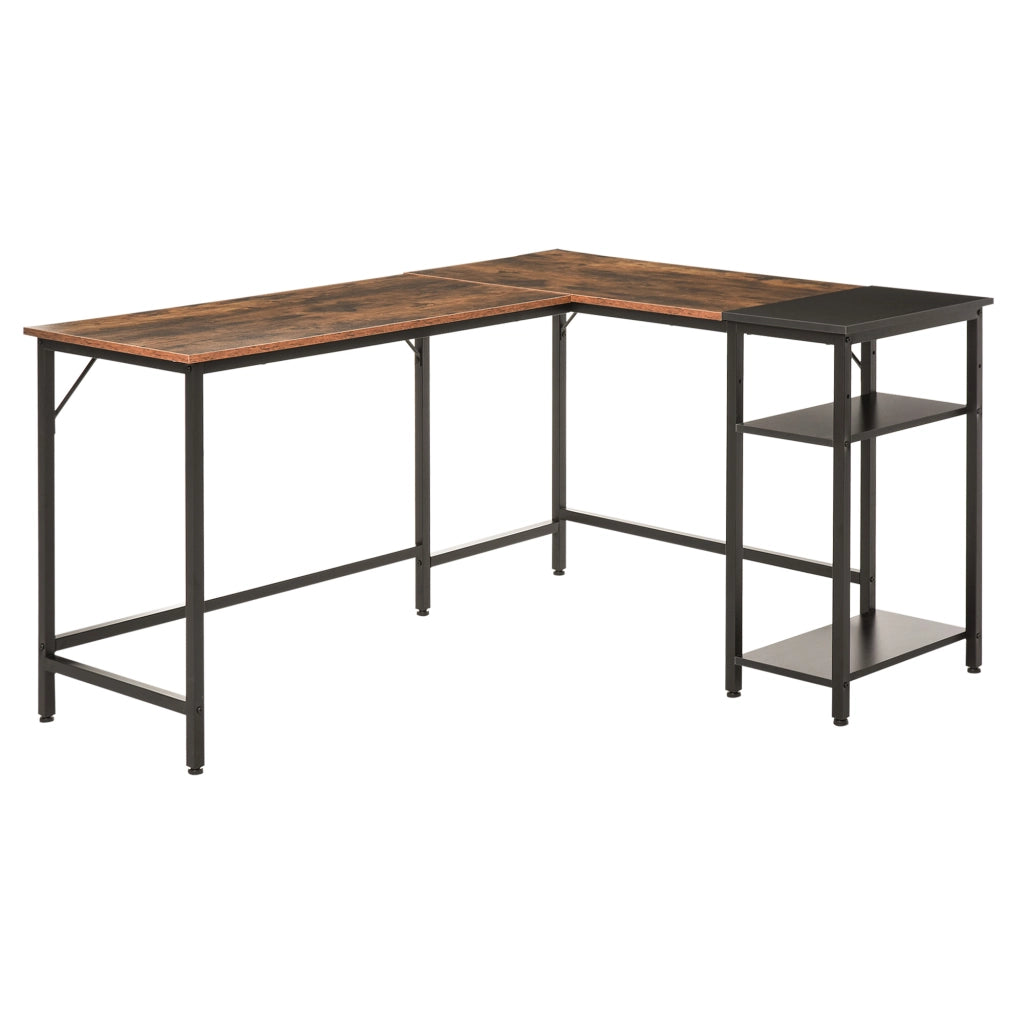 Scrivania Angolare in Legno e Metallo ¨C Zephmum ¨C 150x120x75 cm