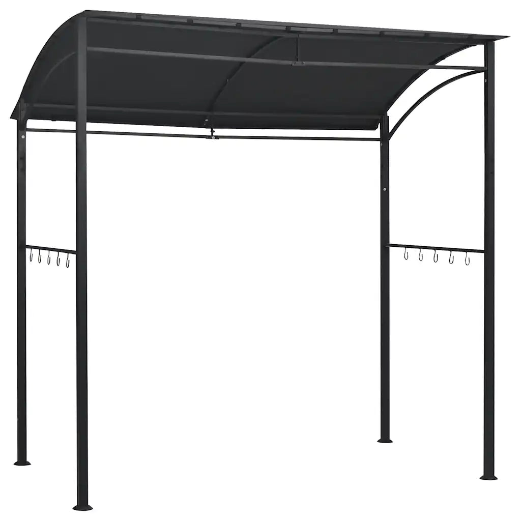 Gazebo per Barbecue 215x150x220 cm Antracite in Acciaio 48603