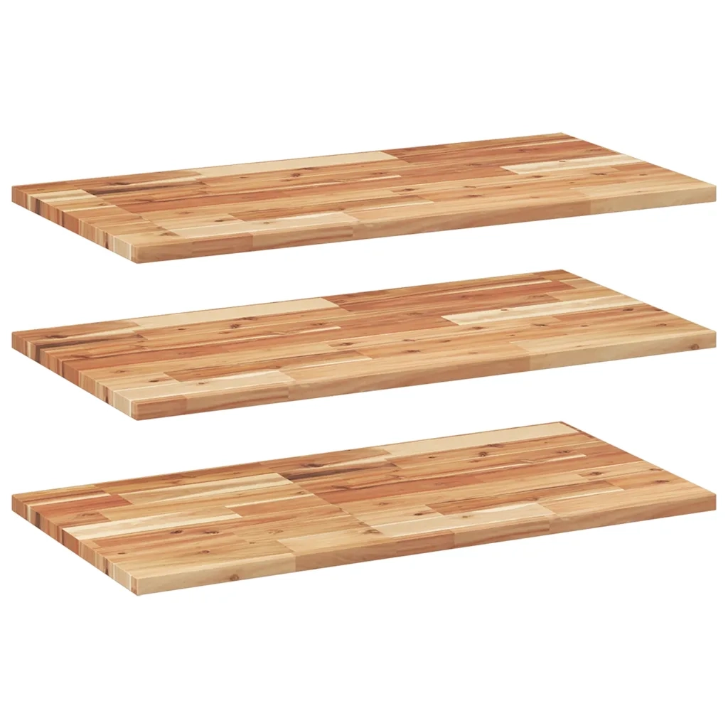 Mensole da Parete 3 pz 80x40x2 cm Legno Acacia Rifinito a Olio 3279557
