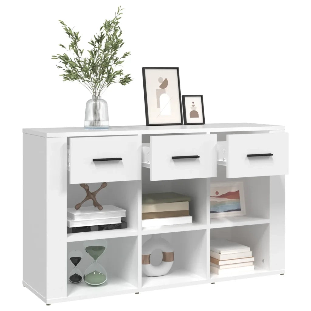Credenza | Madia | Buffet da pranzo | Armadio da pranzo Bianca 100x30x59,5 cm in Legno Multistrato