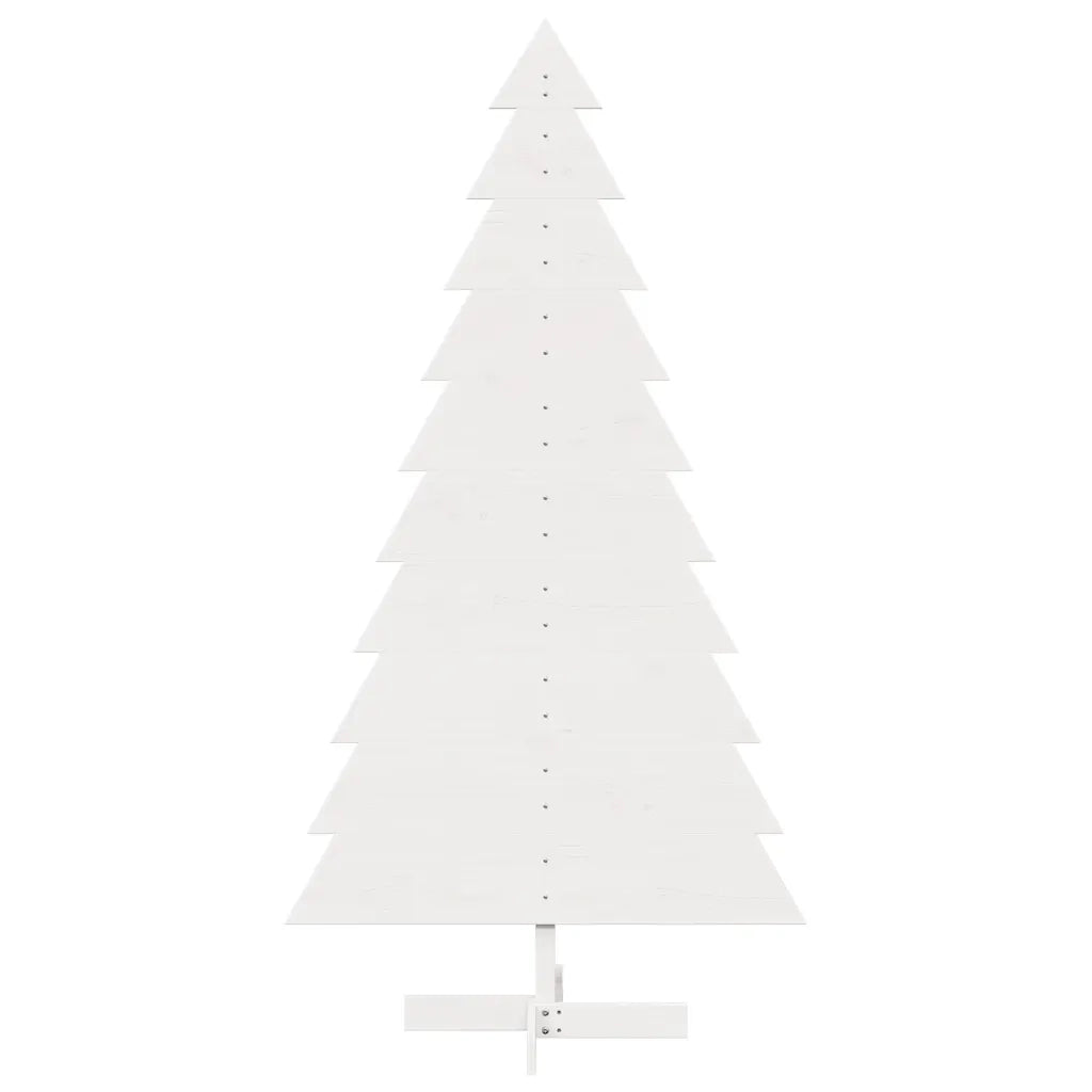 vidaXL Albero di Natale Decorativo Bianco 180cm Legno Massello di Pino