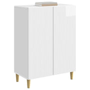 Credenza | Madia | Buffet da pranzo | Armadio da pranzo Bianco Lucido 66 x 34,5 x 90 cm Legno ingegnerizzato