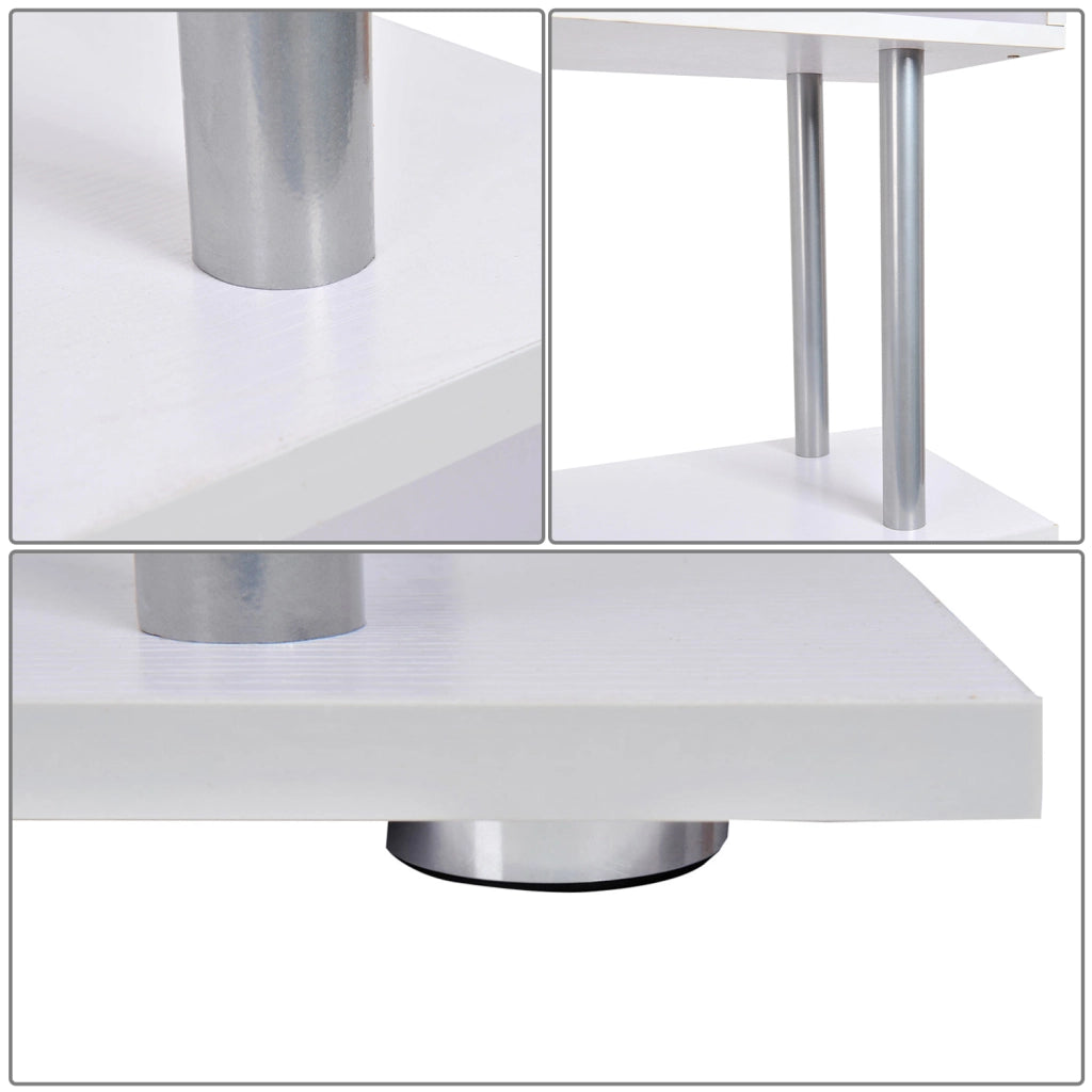 Libreria Scaffale Design Moderno 4 Ripiani ¨C zephmum ¨C Bianco 80x30x145 cm