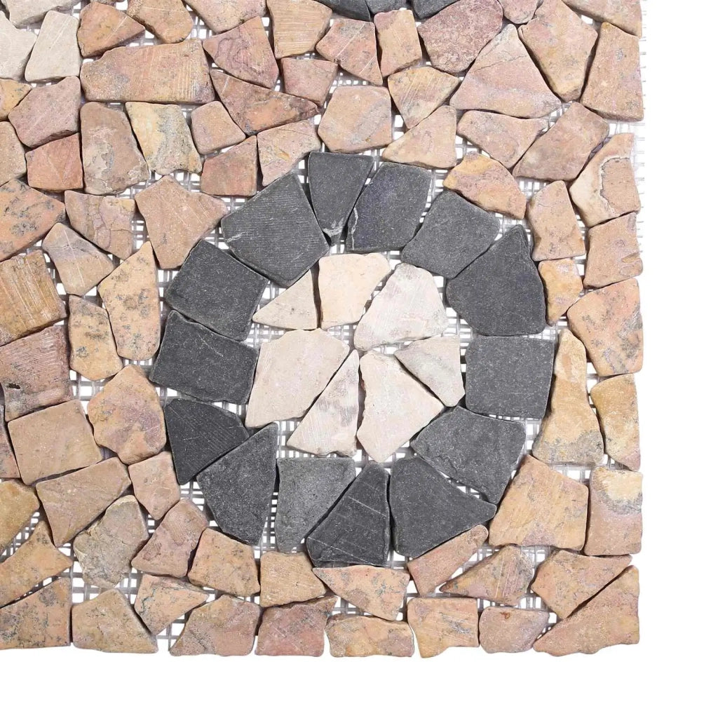 Piastrelle in mosaico con motivo a fiore Multicolore 42033519