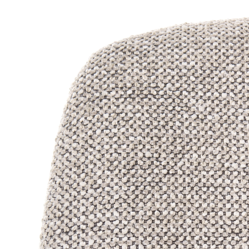 Sedia da ufficio con rivestimento in poliestere beige, regolazione in altezza e base girevole, per l'ufficio domestico