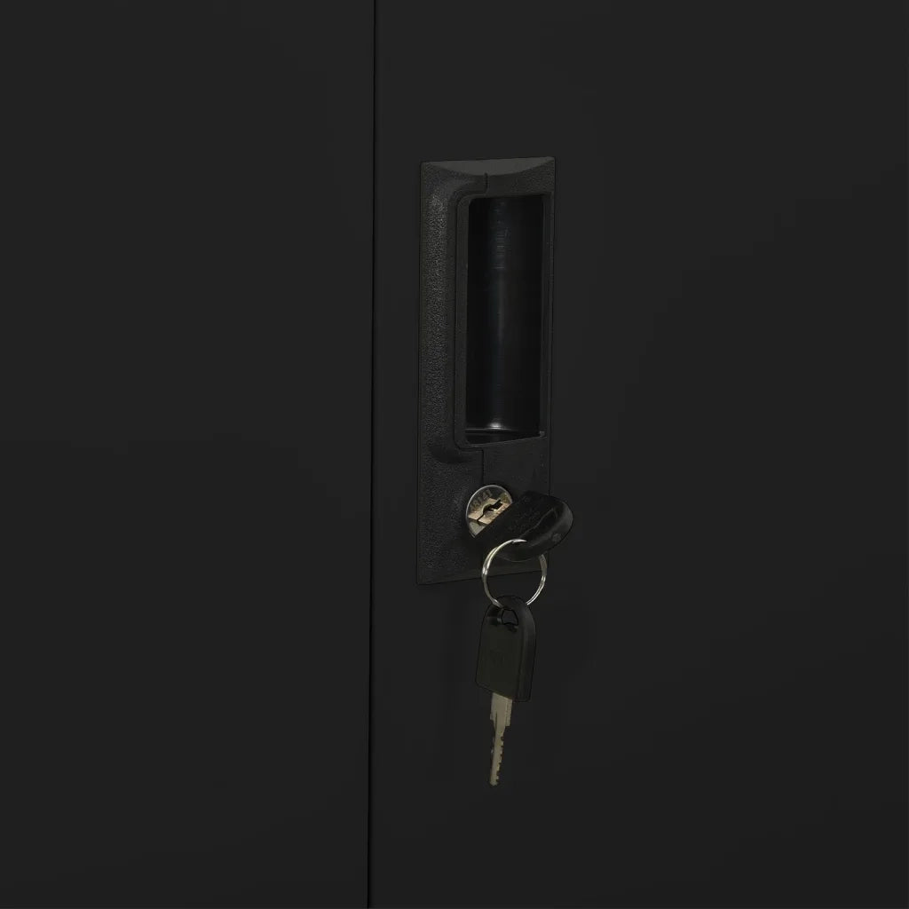 Armadio per Ufficio Nero 90x40x180 cm in Acciaio cod mxl 36771