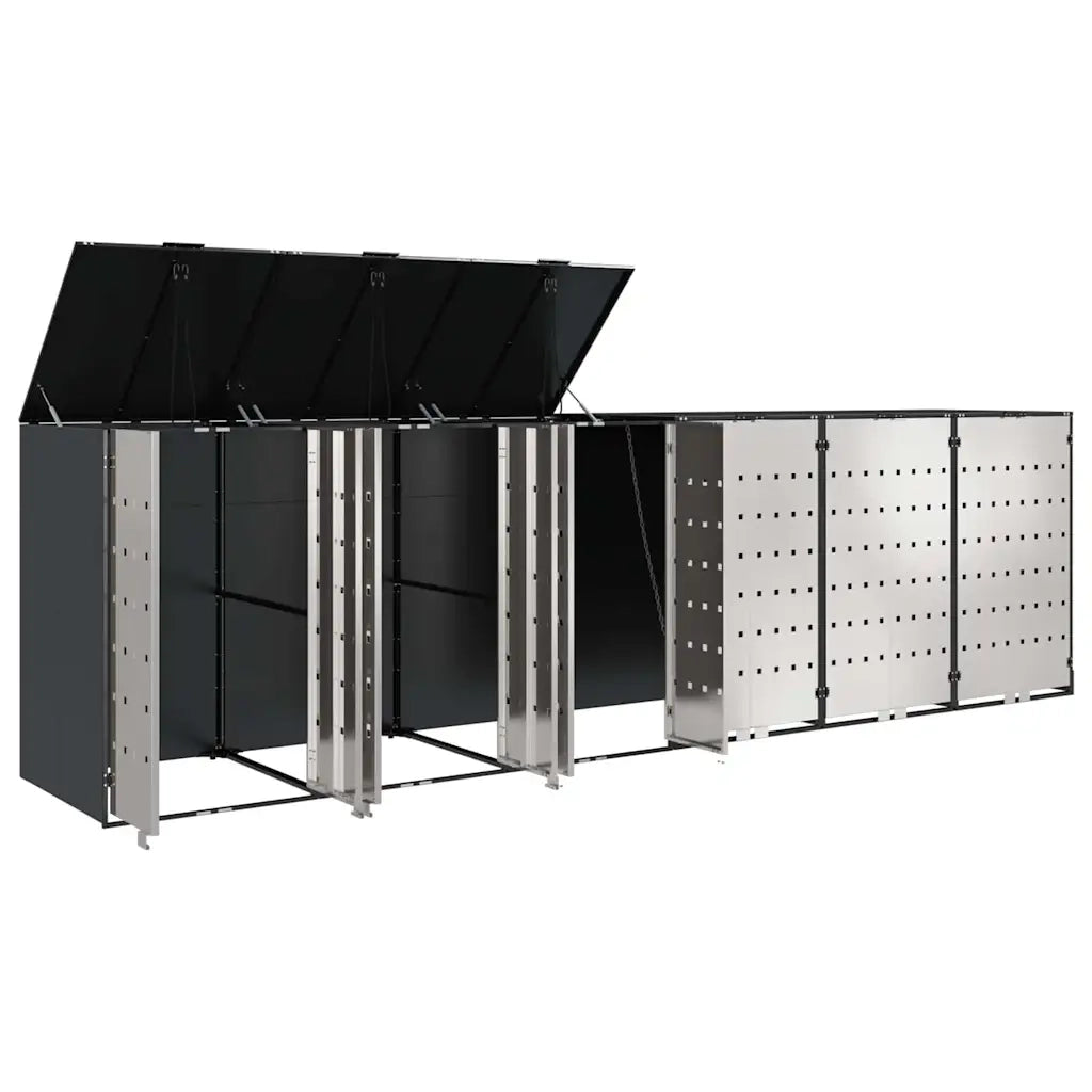 Contenitore per Rifiuti per 3 Bidoni 340 x 77.5 x 115.5 cm