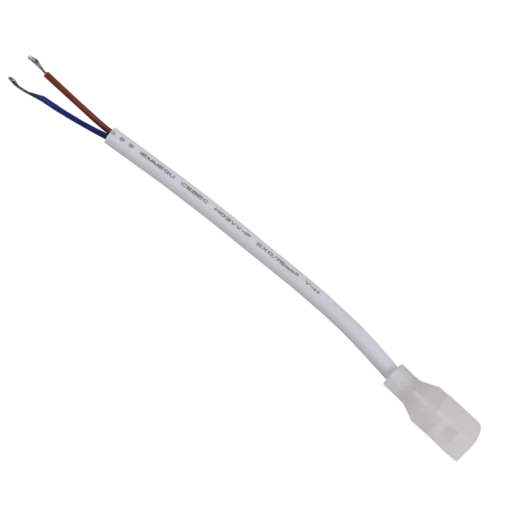 Connettore alimentazione LED Neon 12mm 2 pin 12-24V 3A Polux