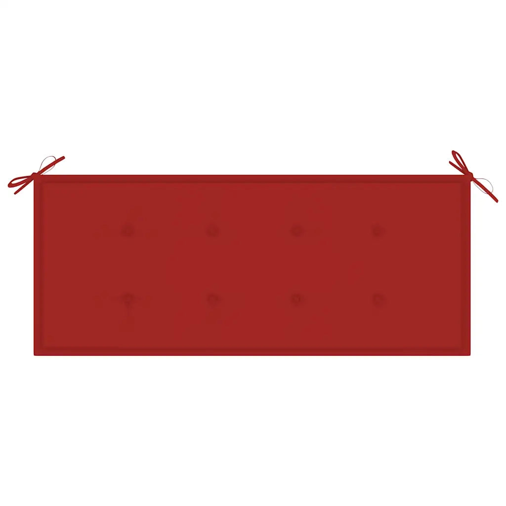Panchina da Giardino Impilabile e Cuscino 128,5cm Teak Massello 3063285