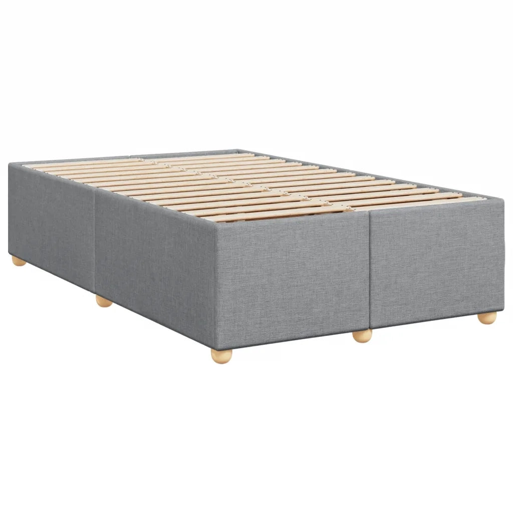 Giroletto a Molle con Materasso Grigio Chiaro 120x200cm Tessuto