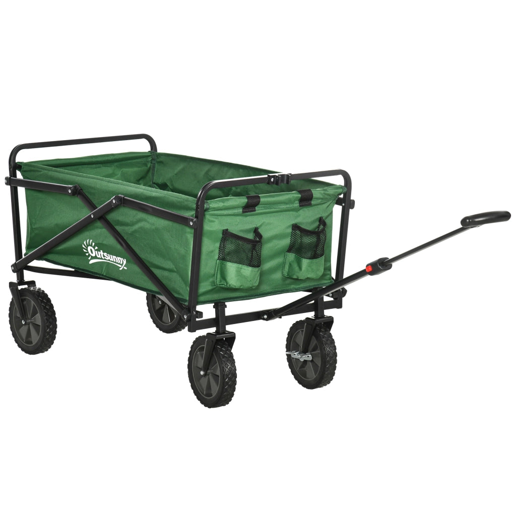 Carrello Trasporto Pieghevole ¨C zephmum ¨C Verde Scuro 83x50x99 cm