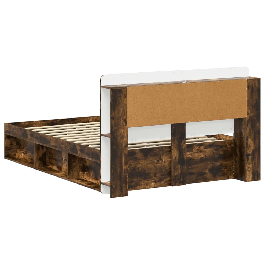 Telaio del letto con storage Rovere Fumo 140 x 190 cm 3433491