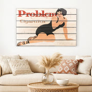 Stampa su legno da parete lady 100x60 cm design moderno | Duzzle