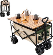Carrello trasportabile pieghevole per campeggio, picnic e altro - Con borsa e manico regolabile, carrello con freni