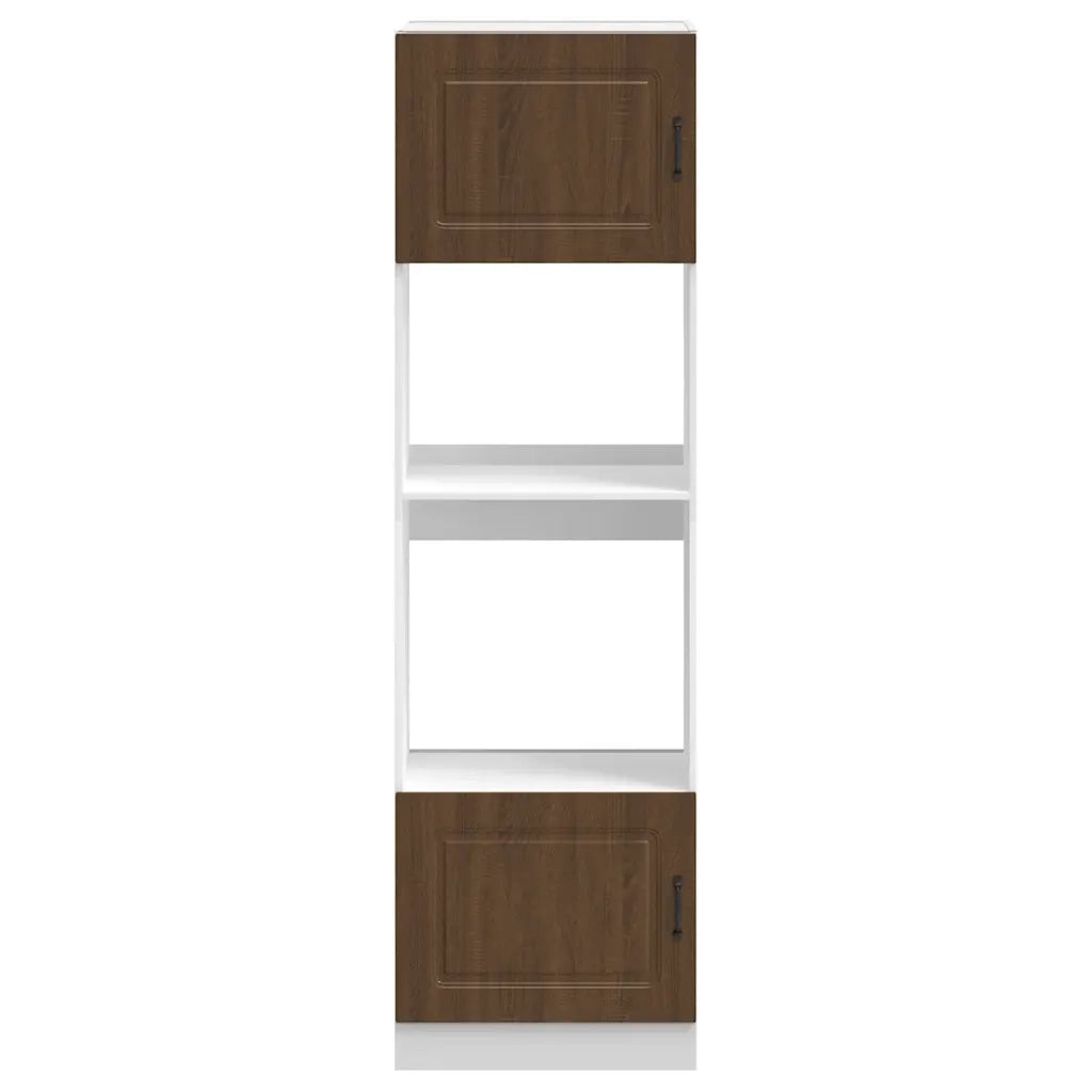 Armadi Forno 2 pz Kalmar Rovere Marrone in Legno Multistrato 3315038