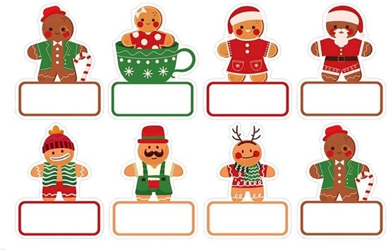 Sticker per Bambino da 20 - Decorazioni per Natale - Etichette per Regali con Scrittura