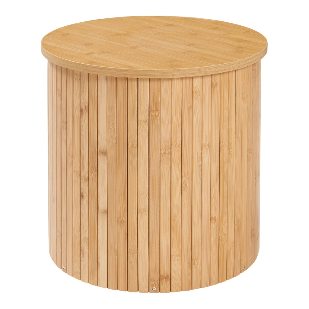 Tavolino da Caffè Rotondo Ledepid 40 x Ø40 cm - Naturale [en.casa]