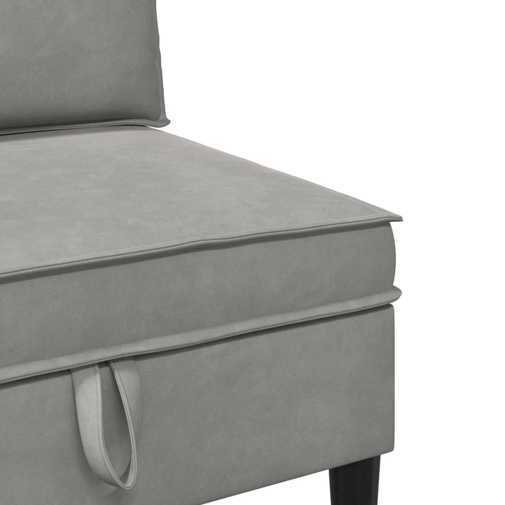 Set di mobili per il soggiorno 3 pcs Grigio Chiaro Velluto