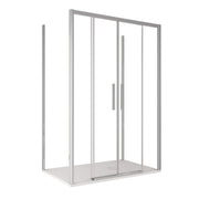 Box Doccia 3 Lati 80x170x80 cm 2 Ante Scorrevoli in Cristallo Trasparente 6mm H195 Bonussi Eliane