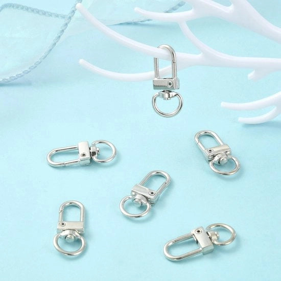 Clipsluiting a Viti a Manubrio 10 Stuks - Musketonhaak - Chiusura a Grappolo - Haken Metallici - Borse DIY - Materiale di Alta Qualità - Karabina a Viti