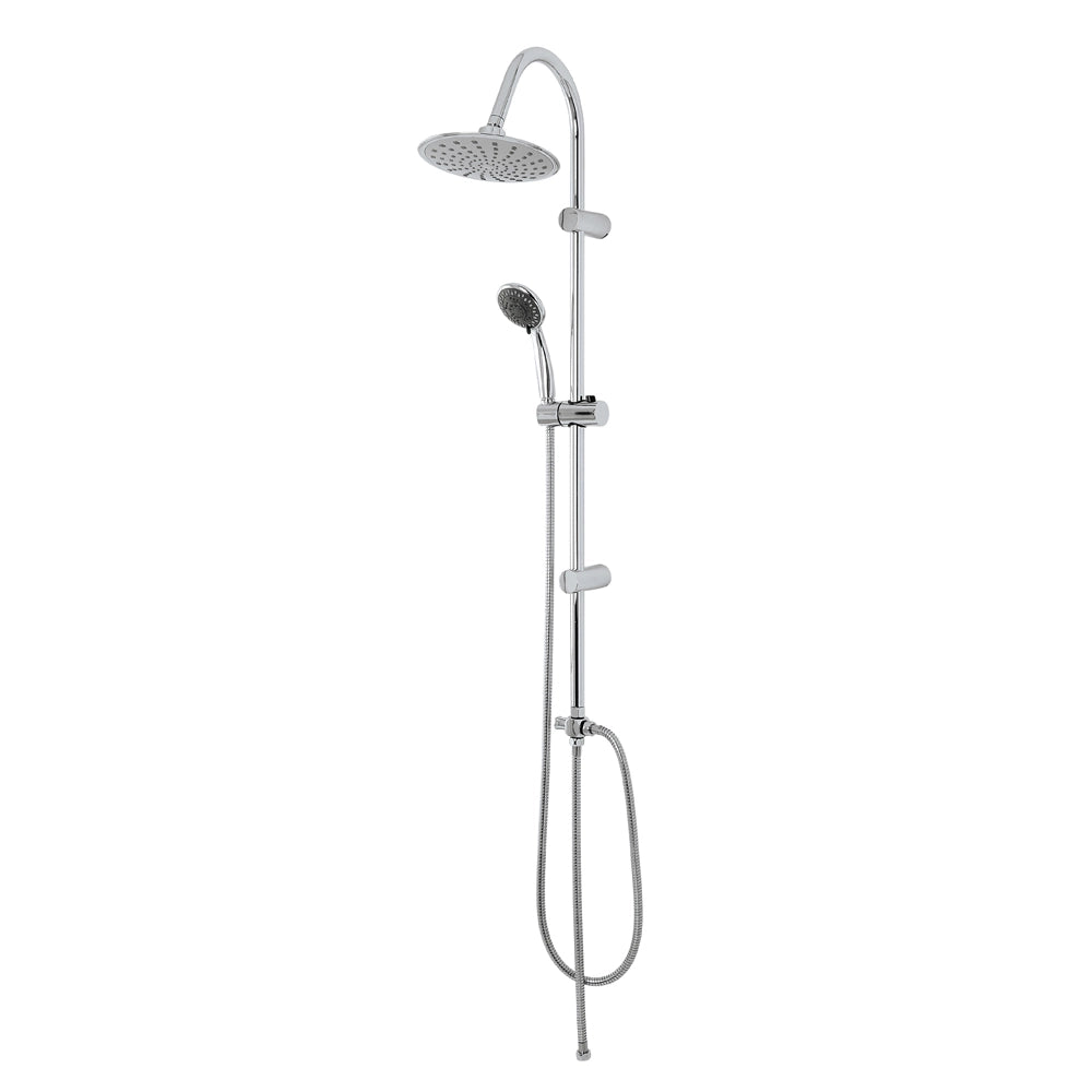 COLONNA DOCCIA IN ACCIAIO H.102cm +SOFFIONE Ø20cm DOCCETTA ABS E LACCIO FERIDRAS 872001