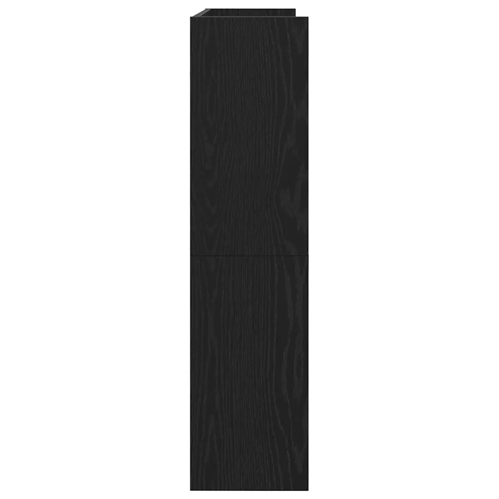 Scarpiera Nera 80x25x100 cm in Legno Multistrato 859897
