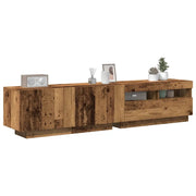 Mobile Porta TV con LED Artigianale 180x35x40 cm Multistrato