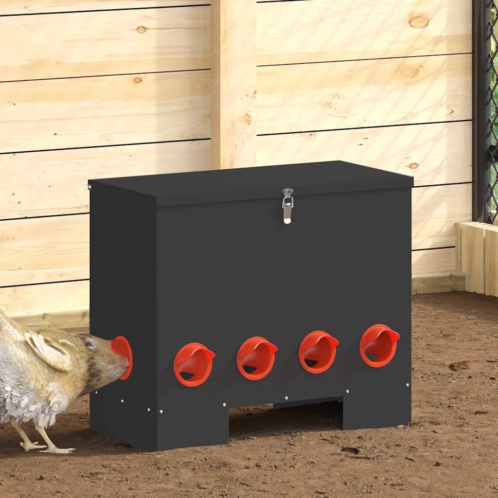 Feeder per pollo 2 pz Nero 60,5 x 29 x 51 cm CFW5992351