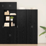 Highboard Rovere Nero 50x42.5x185 cm Legno Ingegnerizzato