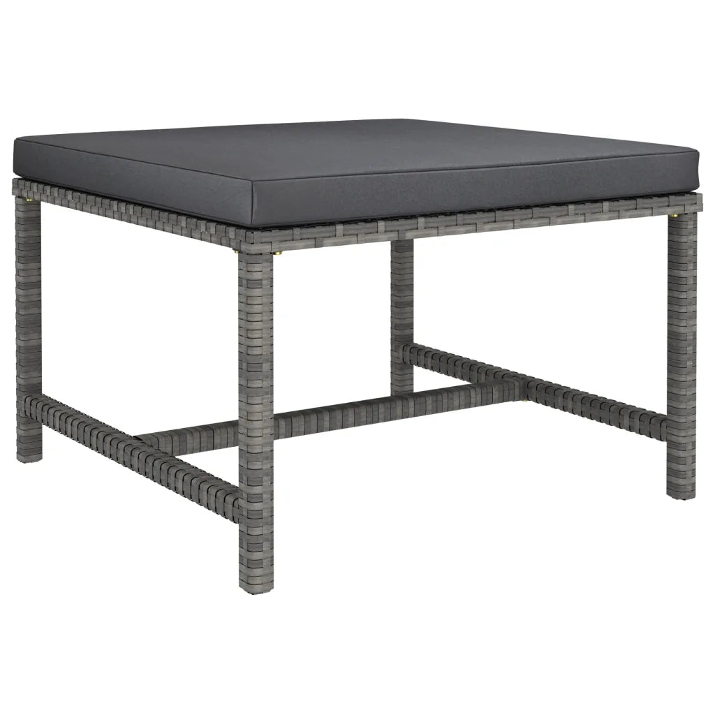 Set Divani da Giardino 5 pz con Cuscini in Polyrattan Grigio cod mxl 36231