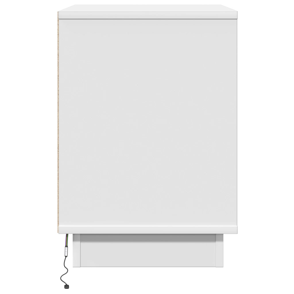 Comodino con LED Bianco 50x34,5x50 cm