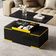 Tavolino da caff¨¨ moderno ¨C Minimal ¨C nero lucido 100x50x43