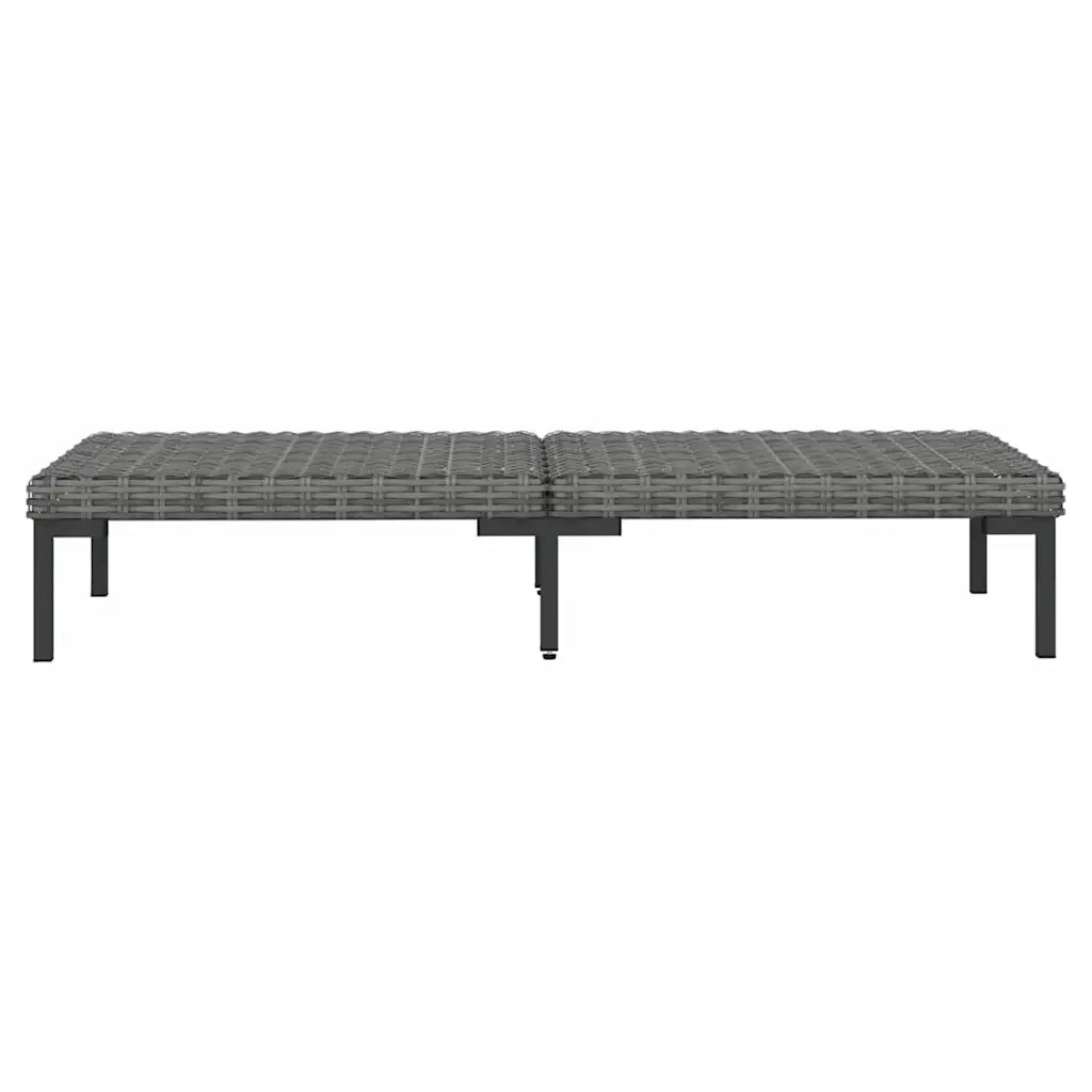 Salotto da Giardino-Set Divani da Giardino 3 pz Grigio Scuro Polyrattan Mezzo Tondo 560209
