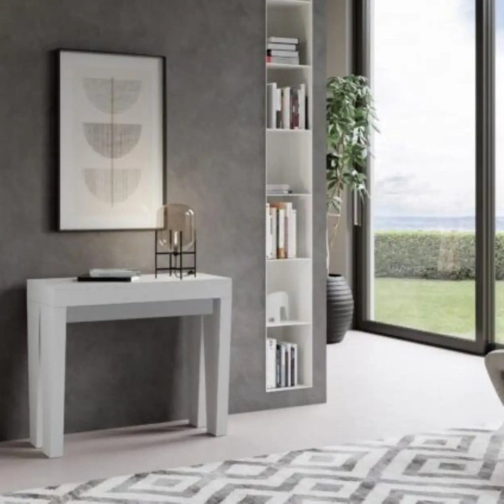 Consolle allungabile 90x40/300 cm Spimbo bianco frassino