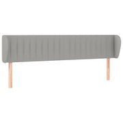 Testiera | Testata ad Orecchio Grigio Chiaro 163x23x78/88 cm in Tessuto