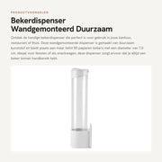 Dispensatore di bicchieri Sostenibile - Montaggio a parete - In plastica - 50 pezzi - 7,5 cm di diametro - Adatto per ufficio/ristorante