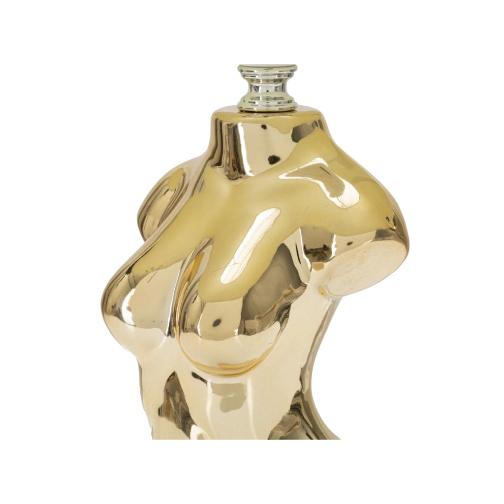 Lampada da Tavolo Donna 1, Oro, Ceramica, 25x25x42,5 cm