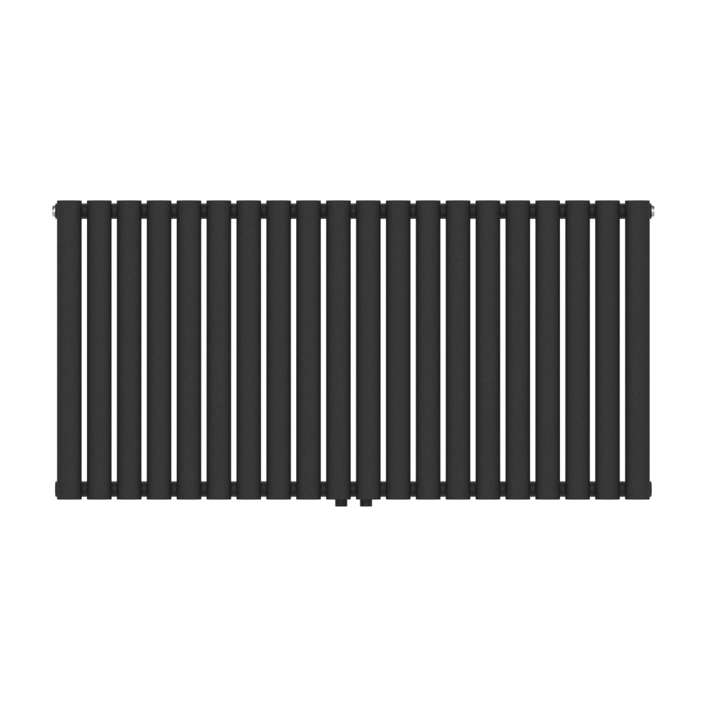 Radiatore a pannello piatto 857 watt acciaio 60 x 120 cm nero 03_0010467