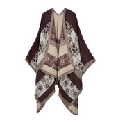 Mantella/sciarpa da donna in cashmere caldo per autunno/inverno con spacchi - Sciarpa alla moda