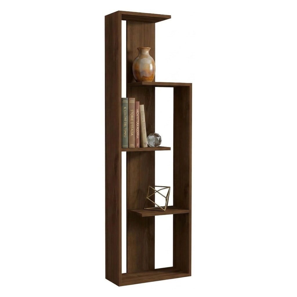 Biblioteca Fiesole, Libreria 3 Ripiani, 50x20x160h cm Marrone Noce