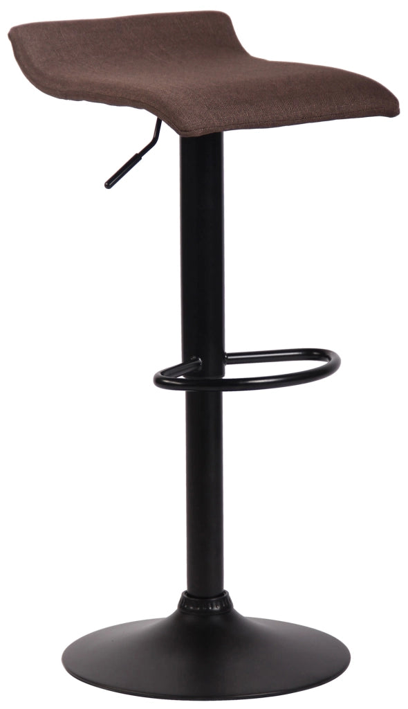 Sgabello Dyn V2 in tessuto marrone,nero