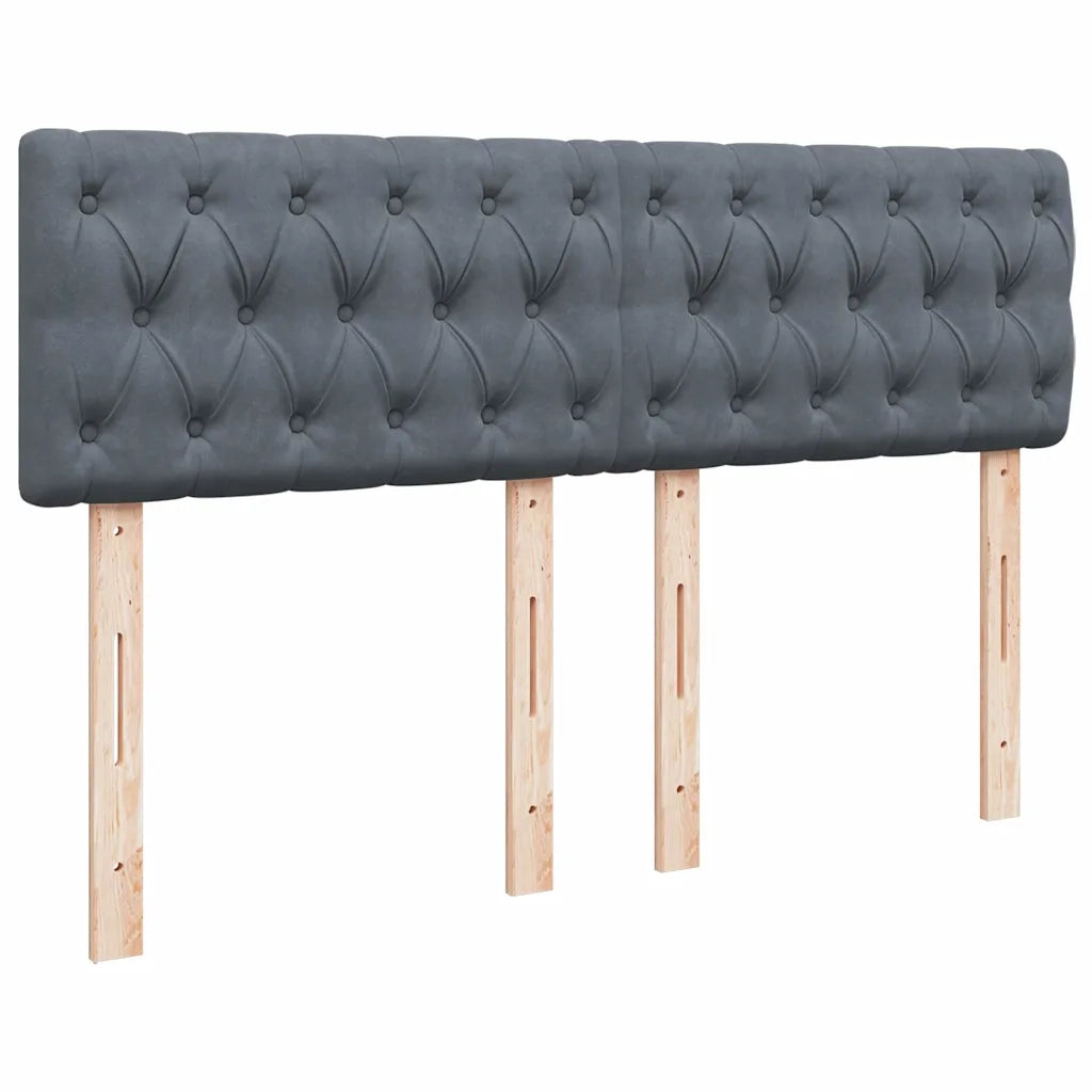 Struttura Letto Pouf con Materasso 140x190 cm Velluto 3311844