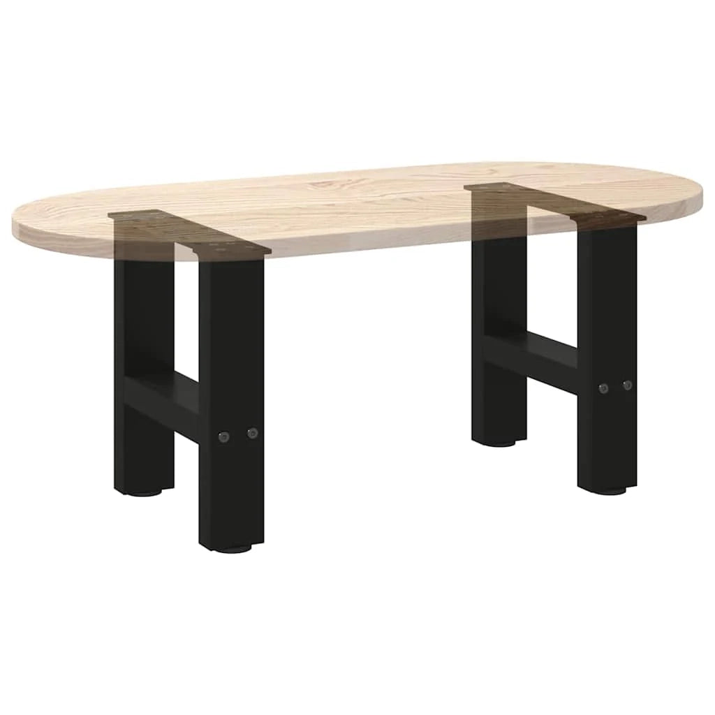 Set di 2 gambe per tavolino da caffè quadrate dal design moderno 30 x 30 cm con piedini regolabili in acciaio nero 02_0057492
