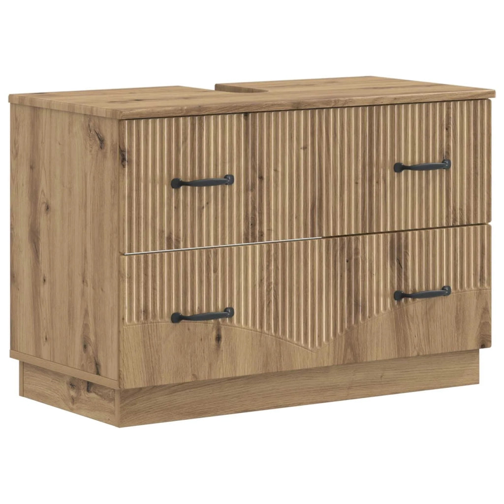Set di Mobili da Bagno da 4 Pezzi HOORN Rovere Artigianale 3417962