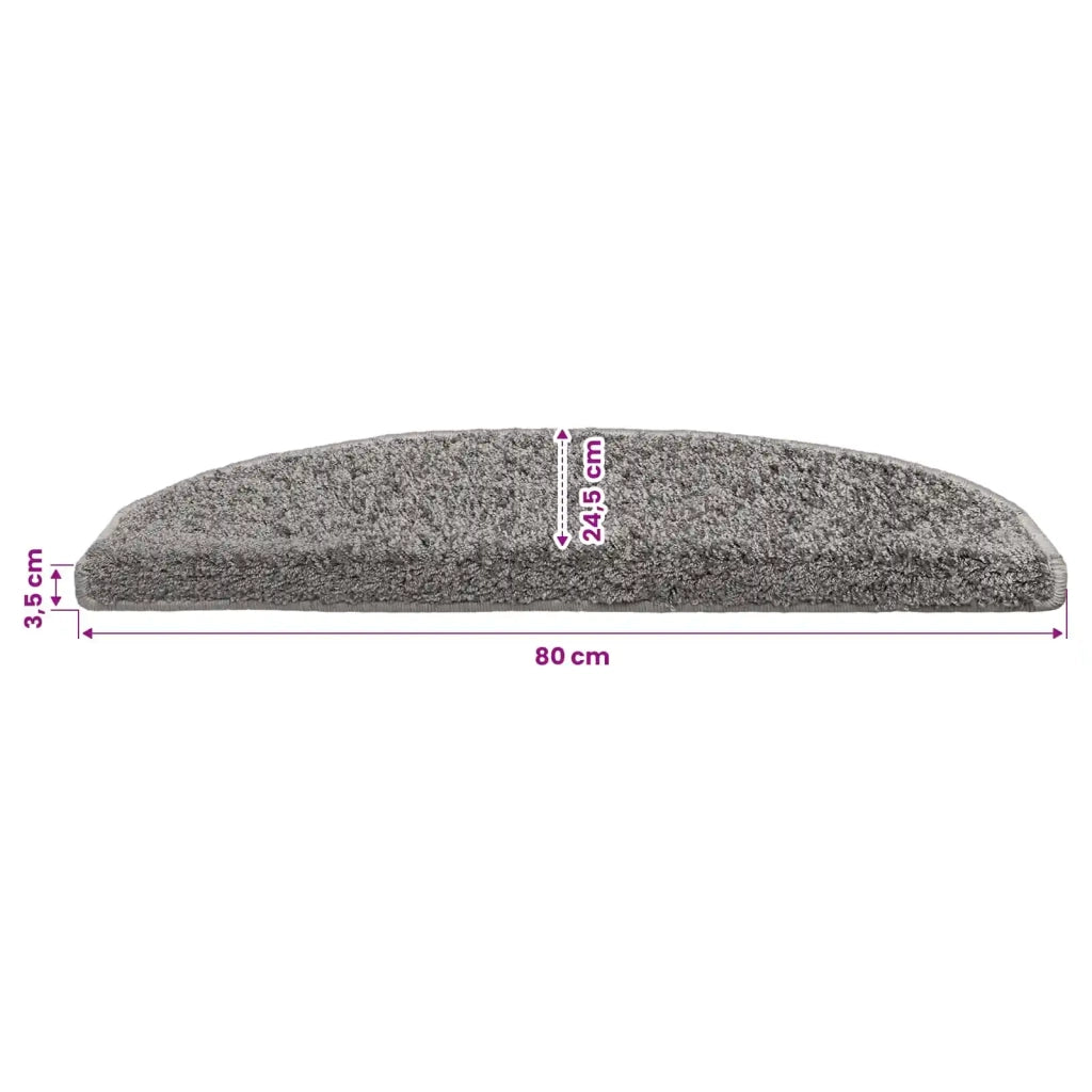 Tappetini per scale autoadesivi Semicircolare 15 pcs Grigio