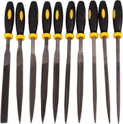 Set di File a Maglie, File Piani, File a Rondine, File a Triangolare in Acciaio Lega con Diamante per Lavorazione del Legno, Set di Raspo e File per Legno e Plastica
