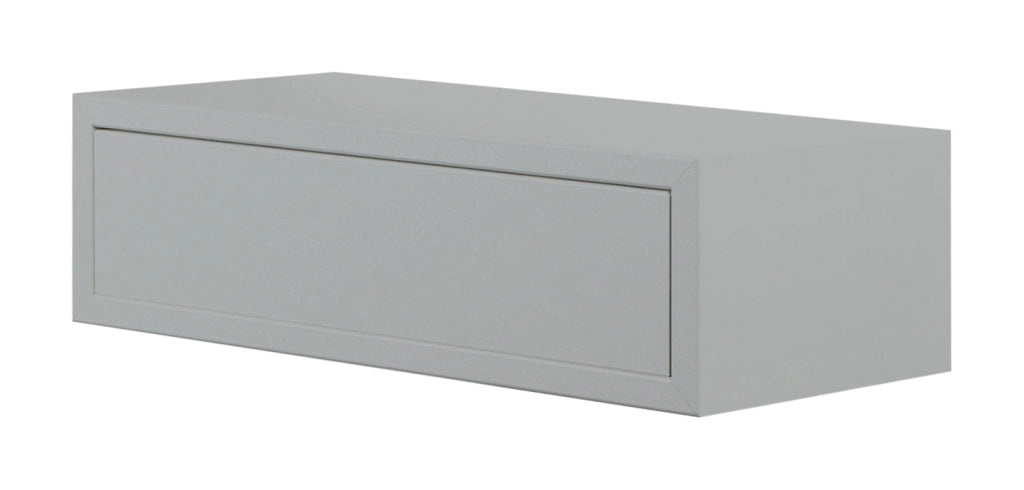 Mensola da Parete 1 Cassetto 45x13,4x20 cm in Fibra di Legno Lego Grigio