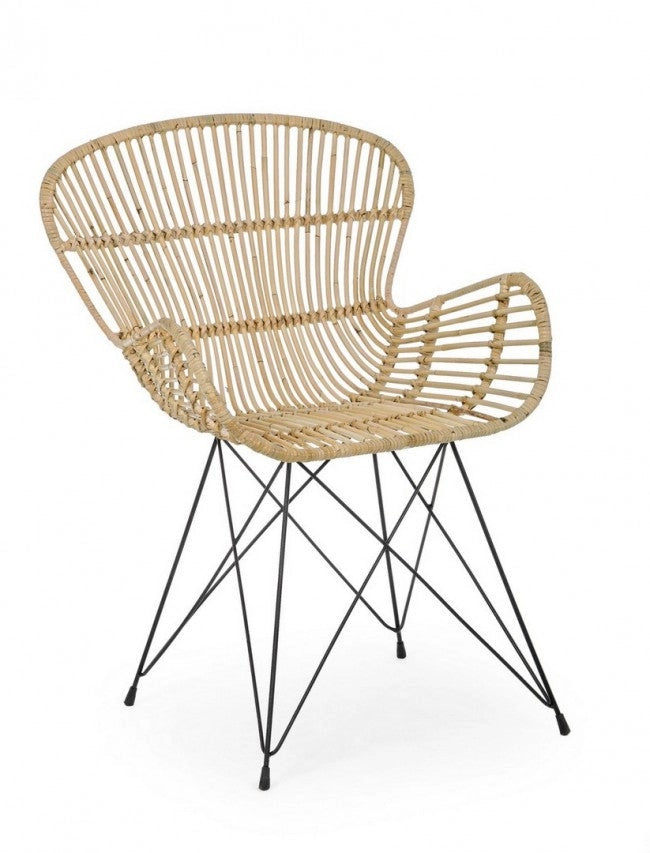 Set 4 Poltrone 62x68x85h cm Venturs Naturale